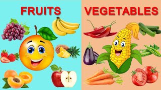 Fruits and Vegetables Name | English Vocabulary For Kids | Different Types Of Vegetables and Fruits