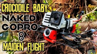 Geprc Crocodile Baby 4" LR with Naked Gopro 8 | Reelsteady Go | Maiden Flight Test