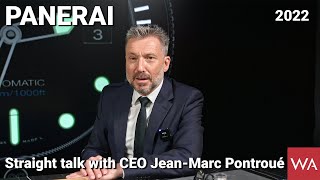 PANERAI: Straight talk with CEO Jean-Marc Pontroué.