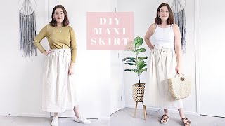 Easy DIY Maxi Skirt | How to Make a Linen Skirt