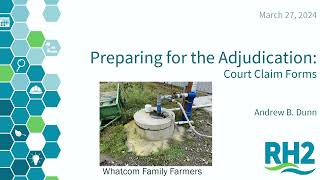 Protecting Your Water: Court Claim Forms