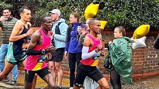 London Marathon 2023, Top runners passing docks land!