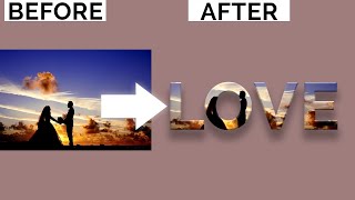 How to Put Image in Text Quickly | Photoshop Tutorial #Shorts