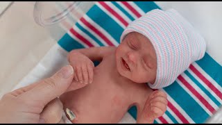 Micro Preemie Silicone Reborn Baby Girl "Button" - 23 недели беременности