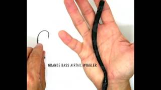 HOW TO RIG SOFT PLASTIC LURES: Floating Tail Worm (Grande Bass Airtail Wiggler) #shorts