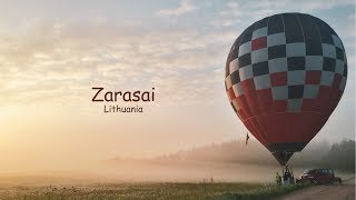 Zarasai Lithuania. Hot air balloons competition