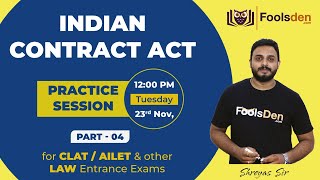 Indian Contract Act Practice Session Part - 04 | By Shreyas Sir