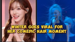 aespa’s Winter Goes Viral For Comedic Hair Moment #kpop #winter #kwonder