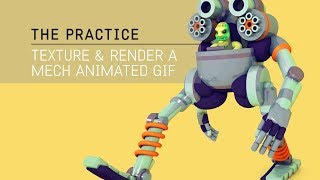 The Practice // 62 - PT 2 - Texture and Render a Mech Robot in C4d