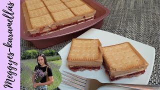 Sütés nélküli Meggyes-Karamellás szelet 🍒