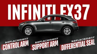 Infiniti FX37 Support Arm+Control Arm+Differential Seal Replacement | @QuickServiceAutoRepairing