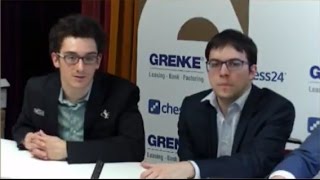 Fabiano Caruana VS Maxime Vachier-Lagrave | Endgame And Interview GRENKE Chess Classic 2017 Round 5