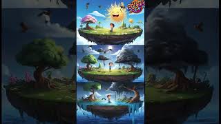 Floating island that changes based on emotions || AI based animated video #dharmaquirk360