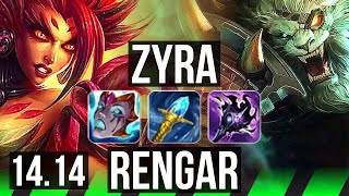 ZYRA vs RENGAR (JGL) | 40k DMG, Legendary, 10/4/16, Rank 14 Zyra | EUNE Grandmaster | 14.14