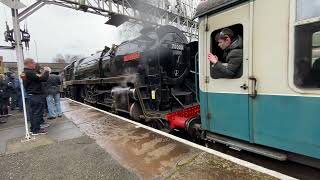 Standard Class 7 Britannia Leaving Bury Bolton Street Station(Steam Legends Full Vid Coming Soon