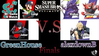 GreenHouse vs alexdownB (Finals Round 2/3) Super Smash Bros Ultimate Tournament