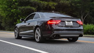 LOUD Audi S5 V6 with custom Magnaflow exhaust + resonator & muffler delete!