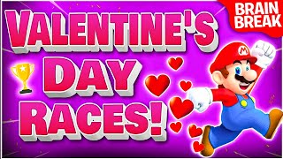 Valentines Day Races! A Valentines Day Brain Break Activity | Games For Kids | Just Dance | GoNoodle