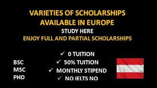 SCHOLARSHIPS IN EUROPE FOR INTERNATIONAL STUDENTS | IELTS NOT REQUIRED