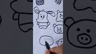 cute easy drawing😍#youtubeshorts #shorts #drawing