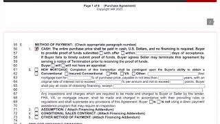 Indiana Purchase Agreement Explanation Part 1 2023