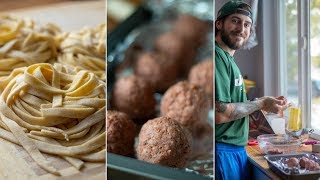 Making Beyond Burger Meatballs & Homemade Pasta