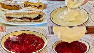 La  cremosa e friabile  CROSTATA della Domenica  3 strati di frolla doppia farcitura 🔝Favolosa