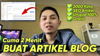 Buat artikel Blog dalam waktu Singkat kualitas SEO Terbaik