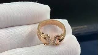 Cartier C de Cartier 18K Rose Gold Daimonds Ring Ref  B4073800