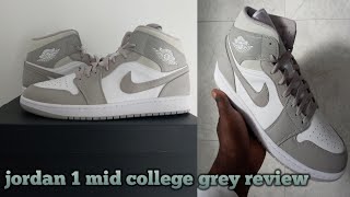 jordan 1 mid college grey review