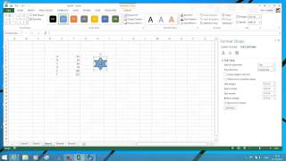 Insert and display value over the shape in Excel 2013