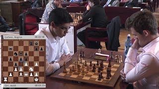 TWO KNIGHT'S DEFENCE OPENING!!! ANISH GIRI VS MAGNUS CARLSEN - BLITZ CHESS 2016