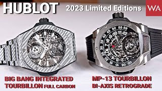 HUBLOT Big Bang Integrated Tourbillon Full Carbon + HUBLOT Mp-13 Tourbillon Bi-Axis Retrograde