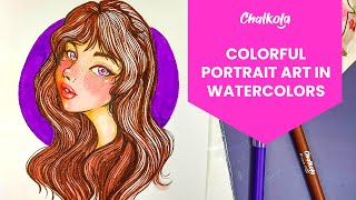 Colorful Portrait Art In Watercolors