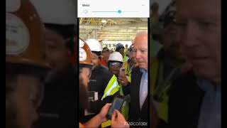 Biden confronted on gun control by union worker