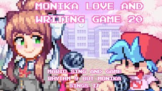 MONIKA LOVE AND WRITING GAME 20 (MSAGR9 but Monika sigs it) [Mario's Madness Cover] FNF