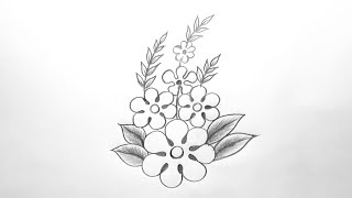 Embroidery Flower Design | Design Drawing | Cushion Cover | Flower  Drawing