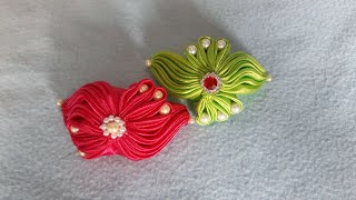 DIY - Transformasi _ubur-ubur || Wings brooch || kanzashi || how to make satin ribbon flower