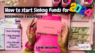 HOW TO START SIMPLE SINKING FUNDS | BILLS BINDER | CASH STUFFING MY ENVELOPES | 2024