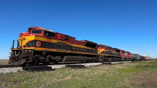 2 Westbound Trains On The CPKC Laredo Subdivision