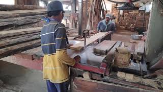 How to process teak wood planks for long lasting Teak Main Doors #cutting #india #teak