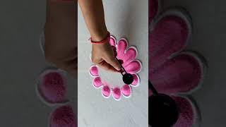 rangoli designs | easy simple rangoli | kolam | muggulu | satisfying video #rangoli #video