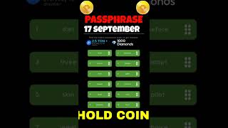 HoldCoin Holder Box 17 September | Hold Coin Passphrase Today | HoldCoin Hold Box Daily Combo