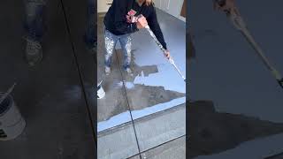 Painting a garage floor