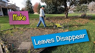 Blowing, Mowing, and Mulching, Making Leaves Disappear