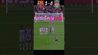 Barcelona vs liverpool 3-0 The magic man Lionel Messi freekick 🔥 #highlights #football #shorts