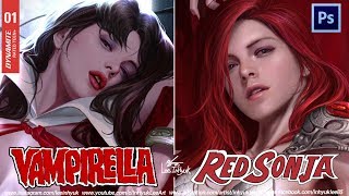 VAMPIRELLA & RED SONJA  #1 (뱀피렐라&레드소냐) By.InHyuk Lee 이인혁