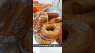 Homemade donuts 🍩 #donuts #homemade #shorts #song #music #mukbang #recipe