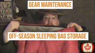 Off-Season Outdoor Gear Care - Sleeping Bag Storage