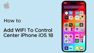 How To Add WIFI To Control Center iPhone iOS 18 ( iOS ) 2025